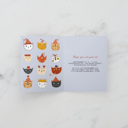 Invitation Fun Chat Baby shower neutre genre (Intérieur)