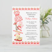 Invitation Fun Cherry Retro Cuisine nuptiale douche Invitatio (Debout devant)