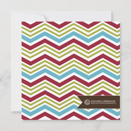 Invitation Fun Chevron Christmas Party (Dos)