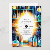 Invitation Fun Chimie Scientifique Anniversaire (Devant / Derrière)