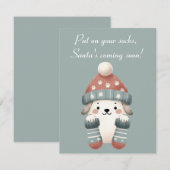 Invitation Fun Christmas Grey Card (Devant / Derrière)