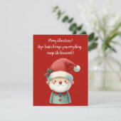 Invitation Fun Christmas Grey Card (Debout devant)