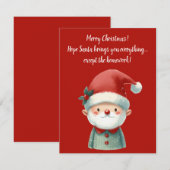 Invitation Fun Christmas Grey Card (Devant / Derrière)