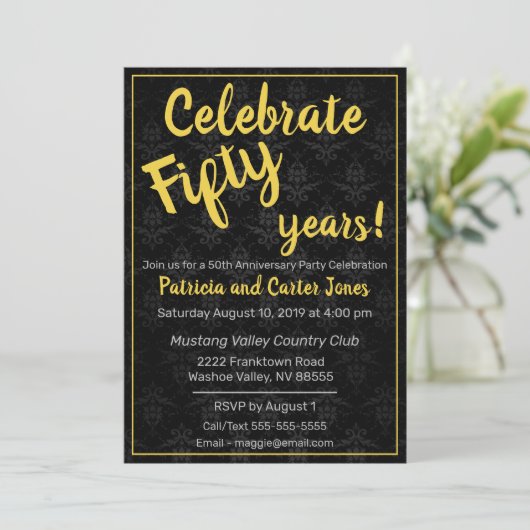 Invitation Fun Classique 50e Anniversaire (Debout devant)