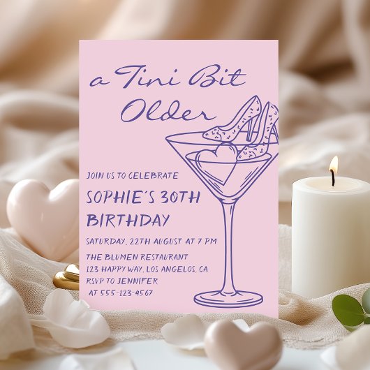 Invitation Fun Cocktail Un Peu Plus Âgé 30 Ans