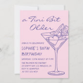 Invitation Fun Cocktail Un Peu Plus Âgé 30 Ans (Devant)