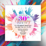 Invitation Fun Color Splash 30e anniversaire<br><div class="desc">Fun Color Splash 30th Birthday Invitation For Women. Il Est Facile De Modifier L'Exemple De Texte En Cliquant Personnaliser Ce Modèle. Cliquez Sur Modifier À L'Aide De L'Outil De Création Pour Modifier Le Type De Police, La Couleur De Police, La Taille De Police, Ou Pour Ajouter/Supprimer/Modifier Le Texte Ou Les...</div>