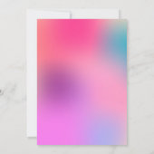 Invitation Fun coloré moderne Ombré Anniversaire de enfant Pa (Dos)