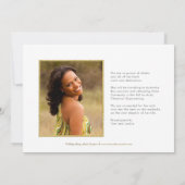 Invitation Fun Confeti Photo Graduation Fête Invite (Dos)