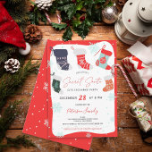 Invitation Fun cookie de Noël secret père Noël échange fête