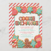 Invitation Fun Cookie Exchange Fête (Devant / Derrière)