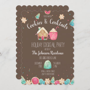 Invitation Fun Cookies & Cocktails Christmas Cookie Swap