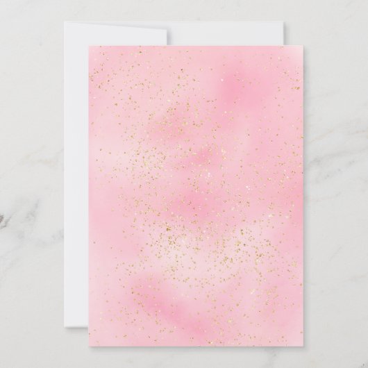 Invitation Fun coton bonbon parties scintillant rose aquarell (Dos)