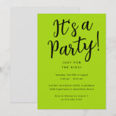 Invitation Fun Couleurs personnalisées Fête des enfants (Devant / Derrière)