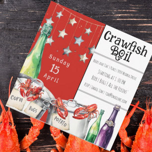 Invitation Fun Crawfish Boire fête d'été