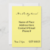 Invitation FUN Cupcake Joyeux Anniversaire (Dos)