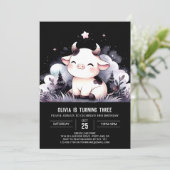 Invitation Fun Custom Cow Anniversaire (Debout devant)