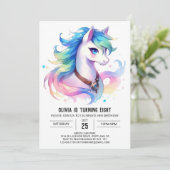 Invitation Fun Custom Horse Anniversaire (Debout devant)