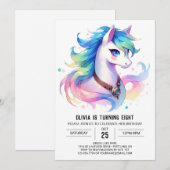 Invitation Fun Custom Horse Anniversaire (Devant / Derrière)