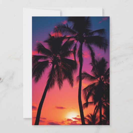 Invitation Fun Custom Photo Luau 90e Anniversaire (Dos)