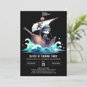 Invitation Fun Custom Pirate Anniversaire (Debout devant)