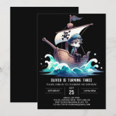 Invitation Fun Custom Pirate Anniversaire (Devant / Derrière)
