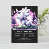 Invitation Fun Custom Triceratops Anniversaire (Debout devant)