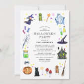 Invitation Fun Cute Kids Halloween Party (Devant)