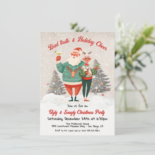 Invitation Fun de Noël moche Sweat Fun Fun (Debout devant)