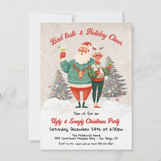Invitation Fun de Noël moche Sweat Fun Fun (Devant)