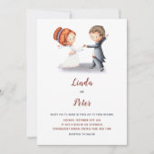 Invitation Fun Décontracté Bride Groom Unique Mariage (Devant)