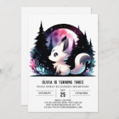 Invitation Fun Digital Wolf Anniversaire (Devant / Derrière)