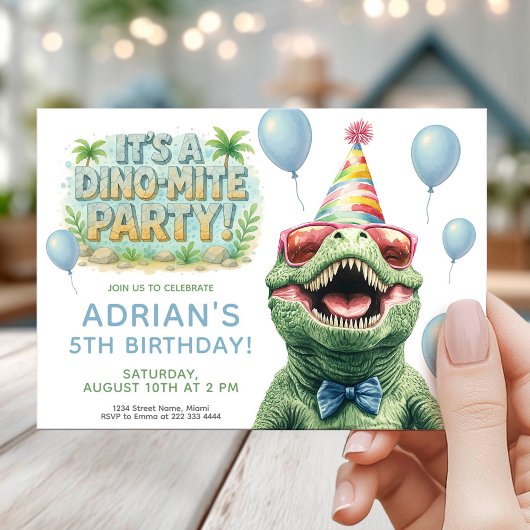 Invitation Fun Dino Birthday Party Design
