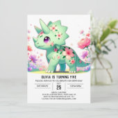 Invitation Fun Dinosaur Digital Anniversaire (Debout devant)