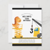 Invitation Fun Dinosaur fête d'anniversaire (Devant)