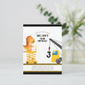 Invitation Fun Dinosaur fête d'anniversaire (Debout devant)