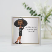 Invitation Fun Diva Favorite femmes Black 40e Anniversaire fê (Debout devant)