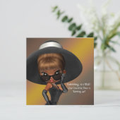 Invitation Fun Diva Favorite femmes Black 40e Anniversaire fê (Debout devant)