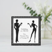 Invitation Fun Diva Favorite femmes Black 40e Anniversaire fê (Debout devant)