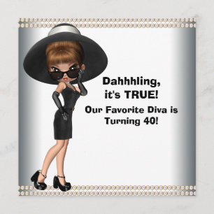 Invitation Fun Diva Favorite Femmes N'importe quel nombre Ann