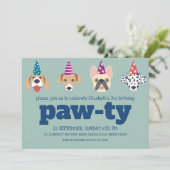 Invitation Fun Doggone Awesome Anniversaire Bash! anniversair (Debout devant)