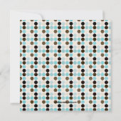 Invitation FUN Dots Baby shower de garçon bleu et Brown (Dos)