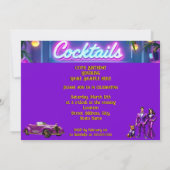 Invitation Fun Drive-in Cocktail Bar Birthday Couple Bulldog (Dos)