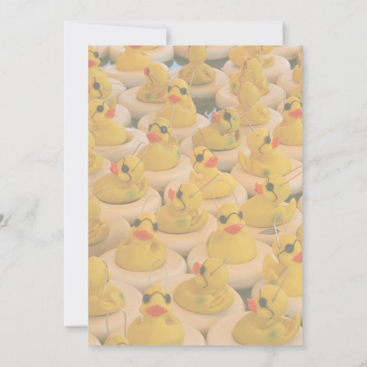 Invitation Fun Ducks en caoutchouc Jaune (Dos)