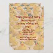 Invitation Fun Ducks en caoutchouc Jaune (Devant / Derrière)