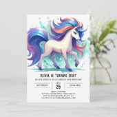 Invitation Fun Editable Horse Anniversaire (Debout devant)