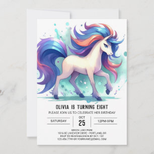 Invitation Fun Editable Horse Anniversaire