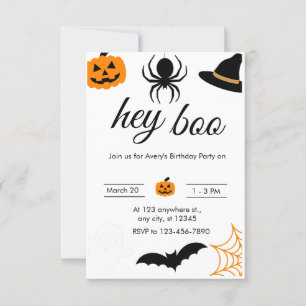 Invitation Fun éffrayant Halloween fête d'anniversaire