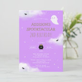 Invitation Fun Éffrayant Halloween Parti Anniversaire de enfa (Debout devant)