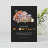 Invitation Fun éffrayant maison halloween costume fête (Debout devant)